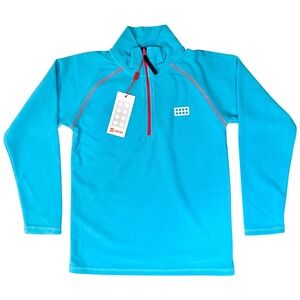 Lego Wear Kids Fleece Pullover Blue 1/4 Zip Sweater Size 10Y 140